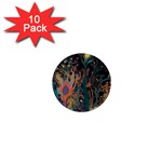 Trees Forest Mystical Forest Nature Junk Journal Landscape 1  Mini Buttons (10 pack) 
