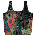 Trees Forest Mystical Forest Nature Junk Journal Landscape Full Print Recycle Bag (XXL)