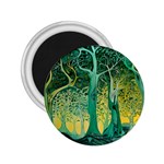 Trees Forest Mystical Forest Nature Junk Journal Scrapbooking Background Landscape 2.25  Magnets