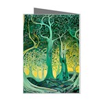 Trees Forest Mystical Forest Nature Junk Journal Scrapbooking Background Landscape Mini Greeting Cards (Pkg of 8)