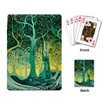 Trees Forest Mystical Forest Nature Junk Journal Scrapbooking Background Landscape Playing Cards Single Design (Rectangle)