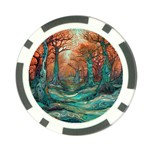 Trees Tree Forest Mystical Forest Nature Junk Journal Scrapbooking Landscape Nature Poker Chip Card Guard