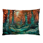 Trees Tree Forest Mystical Forest Nature Junk Journal Scrapbooking Landscape Nature Pillow Case (Two Sides)