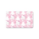 Hello Kitty Pattern, Hello Kitty, Child, White, Cat, Pink, Animal Magnet (Name Card)