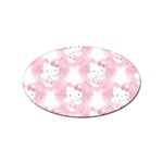 Hello Kitty Pattern, Hello Kitty, Child, White, Cat, Pink, Animal Sticker Oval (100 pack)