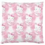 Hello Kitty Pattern, Hello Kitty, Child, White, Cat, Pink, Animal Large Cushion Case (Two Sides)