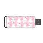 Hello Kitty Pattern, Hello Kitty, Child, White, Cat, Pink, Animal Portable USB Flash (Two Sides)