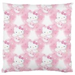 Hello Kitty Pattern, Hello Kitty, Child, White, Cat, Pink, Animal Standard Premium Plush Fleece Cushion Case (Two Sides)