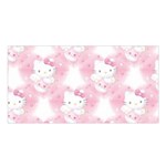 Hello Kitty Pattern, Hello Kitty, Child, White, Cat, Pink, Animal Satin Shawl 45  x 80 