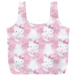 Hello Kitty Pattern, Hello Kitty, Child, White, Cat, Pink, Animal Full Print Recycle Bag (XXXL)