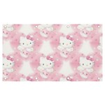 Hello Kitty Pattern, Hello Kitty, Child, White, Cat, Pink, Animal Banner and Sign 7  x 4 