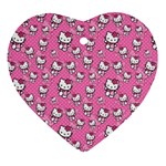 Hello Kitty Pattern, Hello Kitty, Child Ornament (Heart)