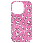 Hello Kitty Pattern, Hello Kitty, Child iPhone 14 Pro Black UV Print Case