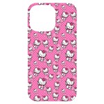 Hello Kitty Pattern, Hello Kitty, Child iPhone 14 Pro Max Black UV Print Case