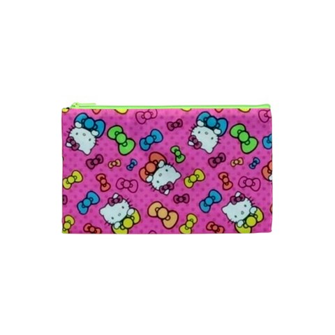Hello Kitty, Cute, Pattern Cosmetic Bag (XS) from UrbanLoad.com Front