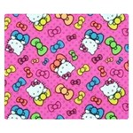 Hello Kitty, Cute, Pattern Premium Plush Fleece Blanket (Small)