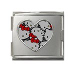 Hello Kitty, Pattern, Red Mega Link Heart Italian Charm (18mm)