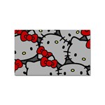 Hello Kitty, Pattern, Red Sticker Rectangular (10 pack)