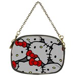 Hello Kitty, Pattern, Red Chain Purse (One Side)