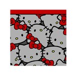 Hello Kitty, Pattern, Red Square Satin Scarf (30  x 30 )