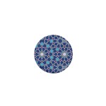 Islamic Ornament Texture, Texture With Stars, Blue Ornament Texture 1  Mini Magnets