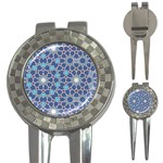 Islamic Ornament Texture, Texture With Stars, Blue Ornament Texture 3-in-1 Golf Divots