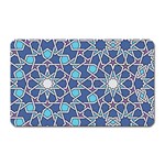 Islamic Ornament Texture, Texture With Stars, Blue Ornament Texture Magnet (Rectangular)