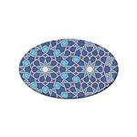 Islamic Ornament Texture, Texture With Stars, Blue Ornament Texture Sticker Oval (10 pack)