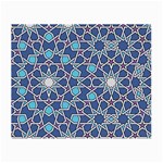 Islamic Ornament Texture, Texture With Stars, Blue Ornament Texture Small Glasses Cloth