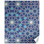 Islamic Ornament Texture, Texture With Stars, Blue Ornament Texture Canvas 11  x 14 