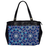 Islamic Ornament Texture, Texture With Stars, Blue Ornament Texture Oversize Office Handbag