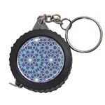 Islamic Ornament Texture, Texture With Stars, Blue Ornament Texture Measuring Tape