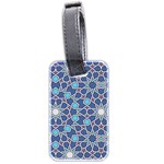Islamic Ornament Texture, Texture With Stars, Blue Ornament Texture Luggage Tag (two sides)