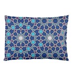 Islamic Ornament Texture, Texture With Stars, Blue Ornament Texture Pillow Case (Two Sides)