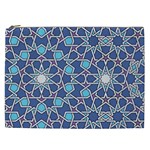 Islamic Ornament Texture, Texture With Stars, Blue Ornament Texture Cosmetic Bag (XXL)