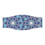 Islamic Ornament Texture, Texture With Stars, Blue Ornament Texture Stretchable Headband