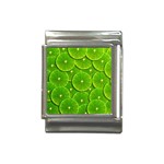 Lime Textures Macro, Tropical Fruits, Citrus Fruits, Green Lemon Texture Italian Charm (13mm)