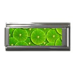 Lime Textures Macro, Tropical Fruits, Citrus Fruits, Green Lemon Texture Superlink Italian Charm (9mm)