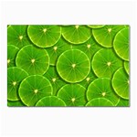 Lime Textures Macro, Tropical Fruits, Citrus Fruits, Green Lemon Texture Postcard 4 x 6  (Pkg of 10)