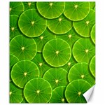 Lime Textures Macro, Tropical Fruits, Citrus Fruits, Green Lemon Texture Canvas 20  x 24 