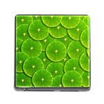 Lime Textures Macro, Tropical Fruits, Citrus Fruits, Green Lemon Texture Memory Card Reader (Square 5 Slot)