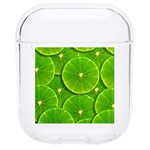 Lime Textures Macro, Tropical Fruits, Citrus Fruits, Green Lemon Texture Hard PC AirPods 1/2 Case