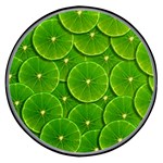 Lime Textures Macro, Tropical Fruits, Citrus Fruits, Green Lemon Texture Wireless Fast Charger(Black)