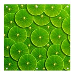 Lime Textures Macro, Tropical Fruits, Citrus Fruits, Green Lemon Texture Banner and Sign 4  x 4 