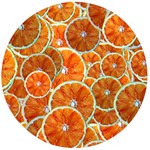 Oranges Patterns Tropical Fruits, Citrus Fruits Wooden Bottle Opener (Round)