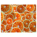 Oranges Patterns Tropical Fruits, Citrus Fruits Premium Plush Fleece Blanket (Medium)