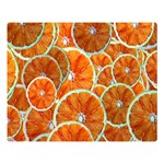Oranges Patterns Tropical Fruits, Citrus Fruits Premium Plush Fleece Blanket (Large)