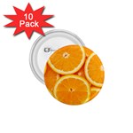 Oranges Textures, Close-up, Tropical Fruits, Citrus Fruits, Fruits 1.75  Buttons (10 pack)
