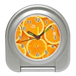 Oranges Textures, Close-up, Tropical Fruits, Citrus Fruits, Fruits Travel Alarm Clock