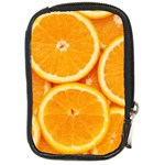 Oranges Textures, Close-up, Tropical Fruits, Citrus Fruits, Fruits Compact Camera Leather Case